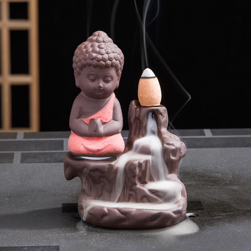 Nimara Ritual Backflow Smoke Fountain Ceramic Blessing Incense Burner Decoration