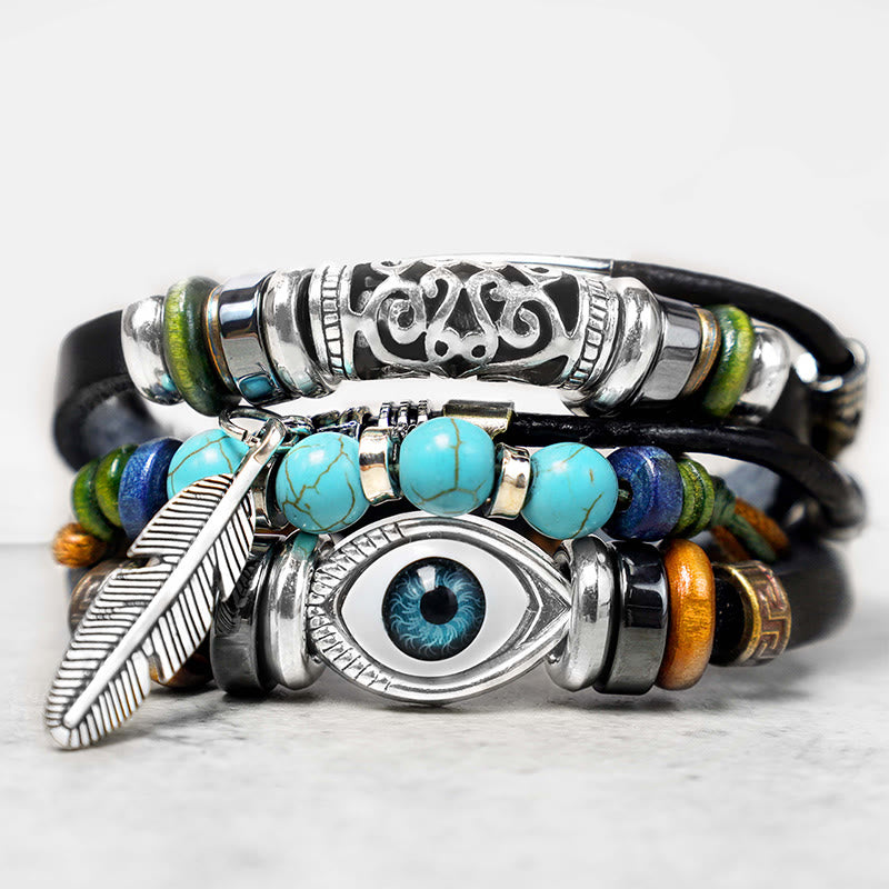 Nimara Ritual Tibetan Turquoise Evil Eye Purification Bracelet