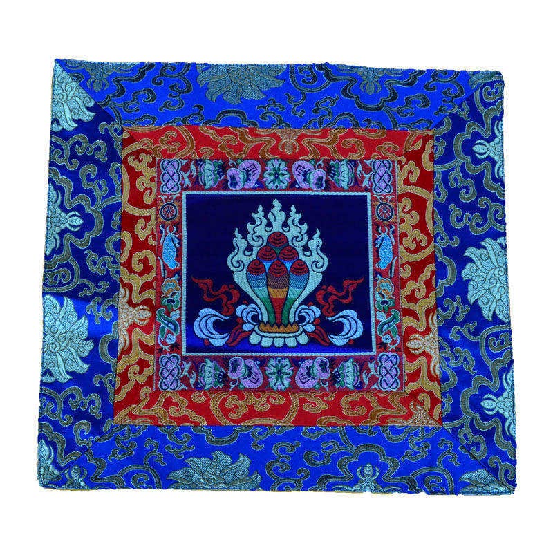 Nimara Ritual Prayer Altar Mat Meditation Strength Endless Knot Vajra Man-Bcu Kalachakra Auspicious Symbols