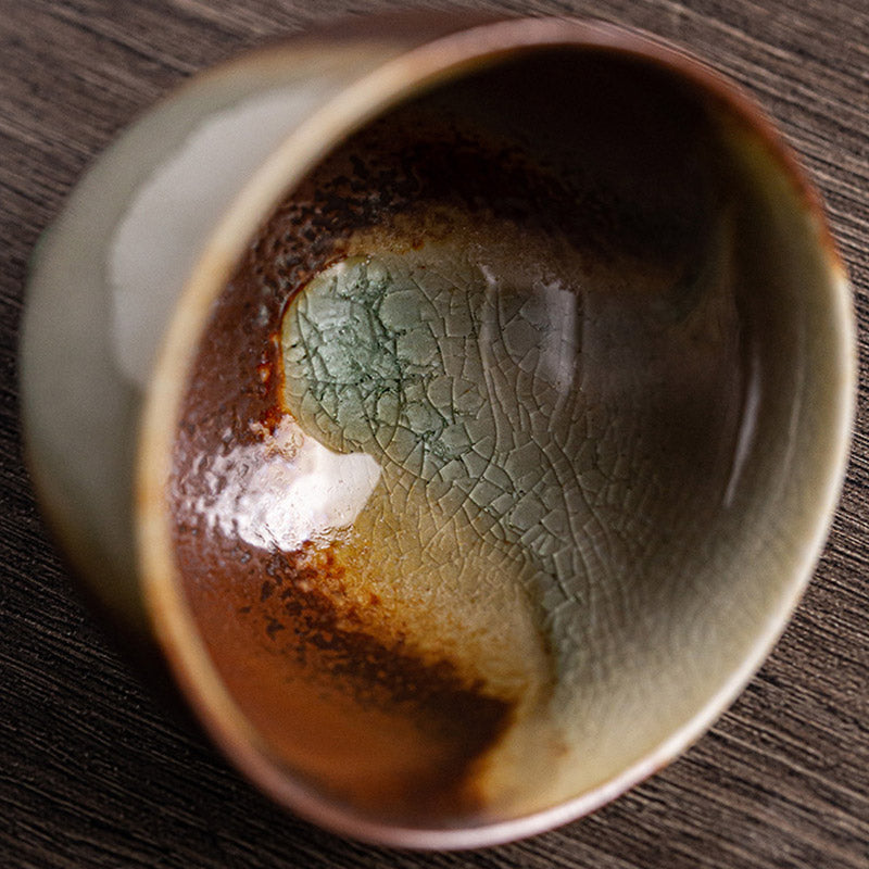 Nimara Ritual Retro Brown Kiln Change Ceramic Teacup Kung Fu Tea Cup