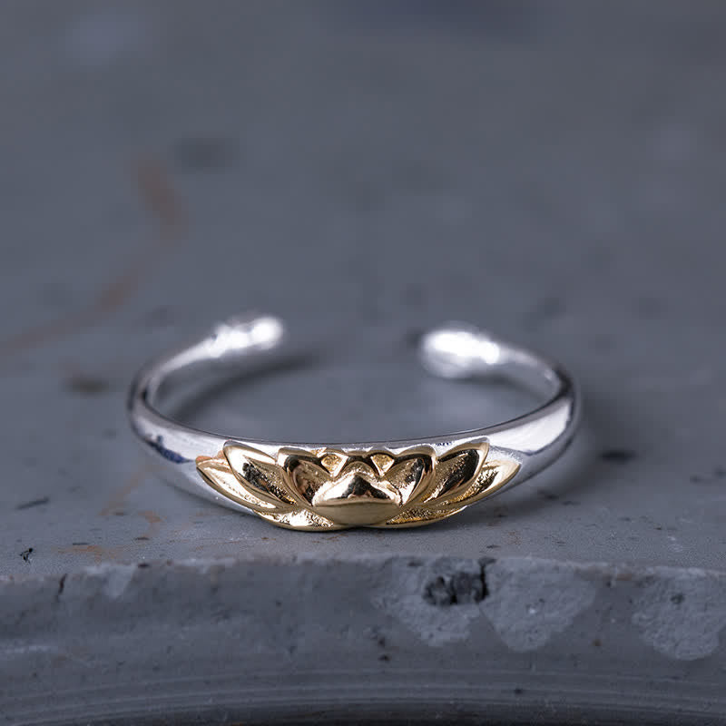 Nimara Ritual 925 Sterling Silver Lotus Flower New Beginning Ring