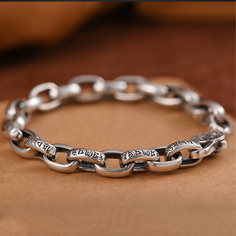 Nimara Ritual Om Mani Padme Hum Double Dorje Copper Engraved Wisdom Bracelet