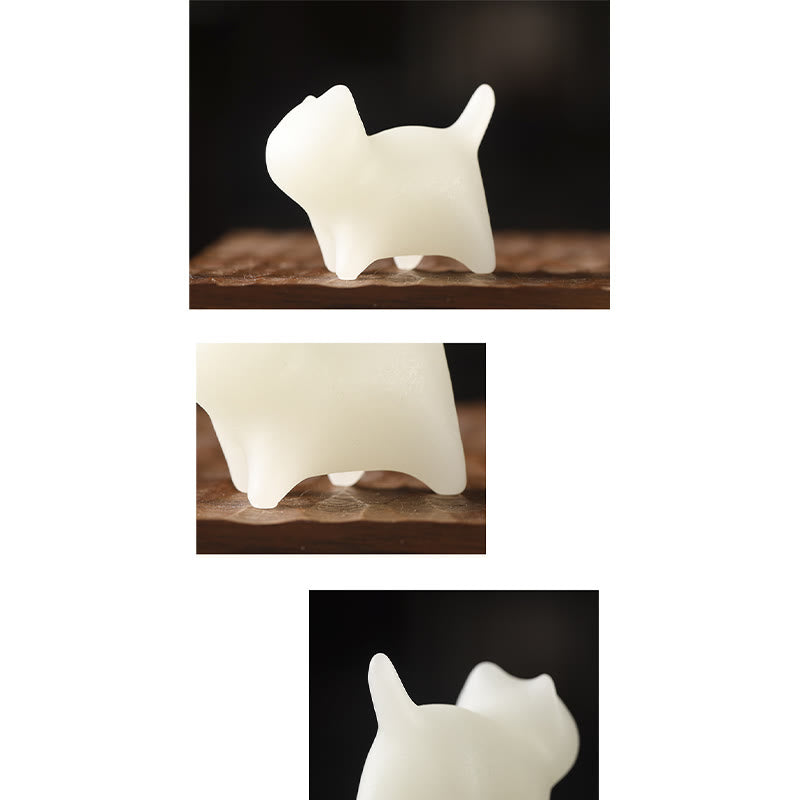 Nimara Ritual 2Pcs Mini Cute Cat Glowstone Luminous Lucky Cat Energy Decoration