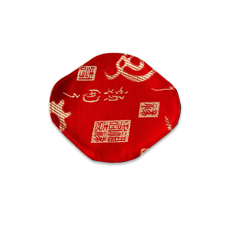 Nimara Ritual Sea Wave Bamboo Plum Blossom Brocade Embroidery Cup Mat Pad Tea Cup Coaster Kung Fu Tea Mat