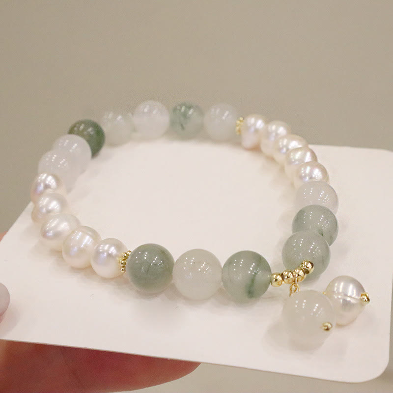 Nimara Ritual Natural Pearl Jade Healing Sincerity Bracelet
