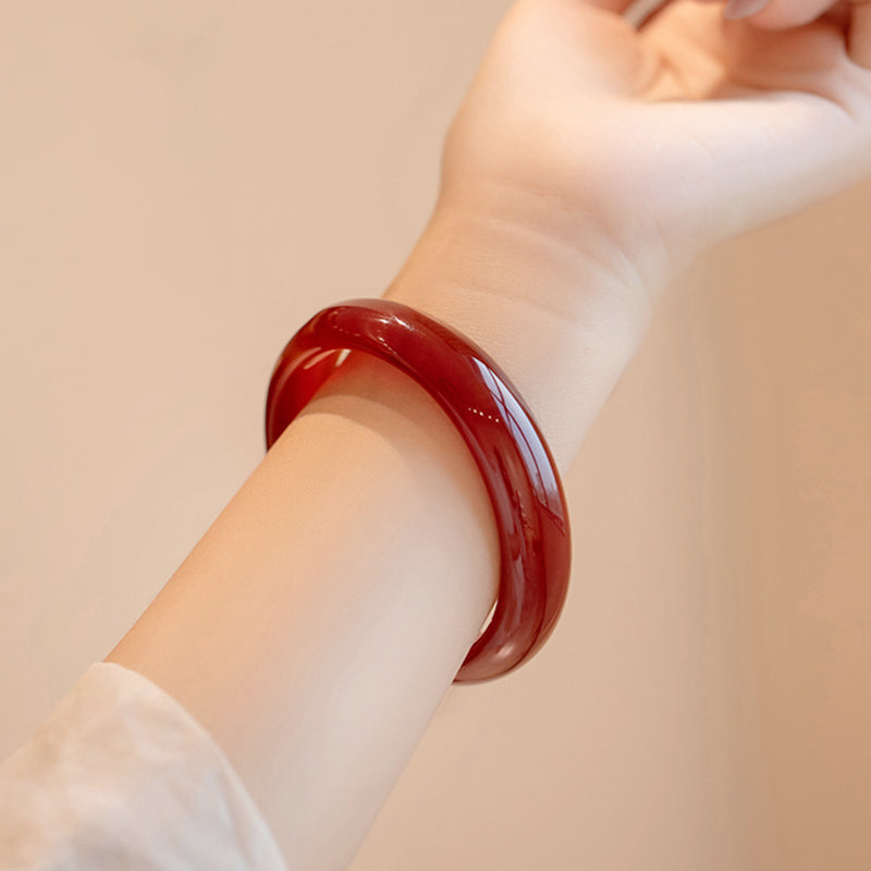 Nimara Ritual Natural Red Agate Confidence Bracelet Bangle