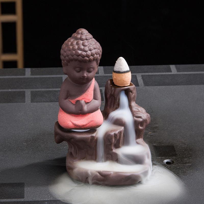 Nimara Ritual Backflow Smoke Fountain Ceramic Blessing Incense Burner Decoration