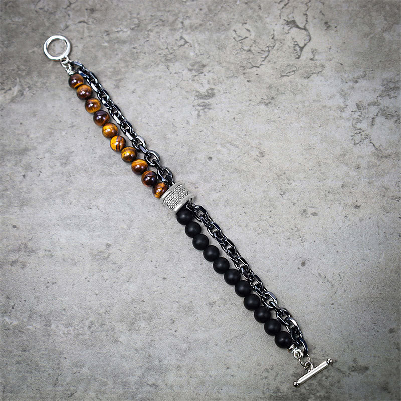 Nimara Ritual Natural Tiger Eye Lazurite Lapis Lazuli Protection Bracelet