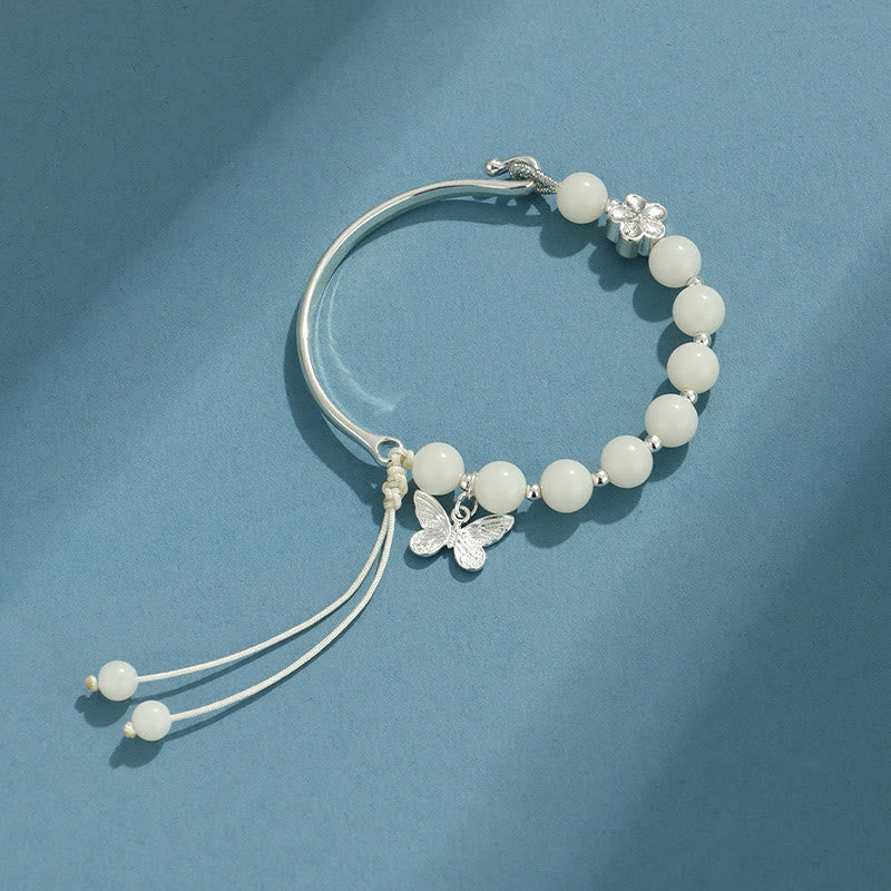Nimara Ritual Bodhi Seed Butterfly Lotus Luck Wealth Bracelet Bangle