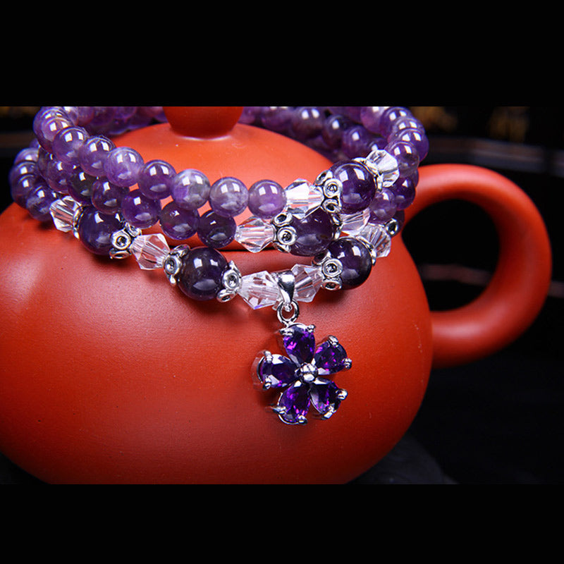Nimara Ritual Tibetan Amethyst Blessing Bracelet