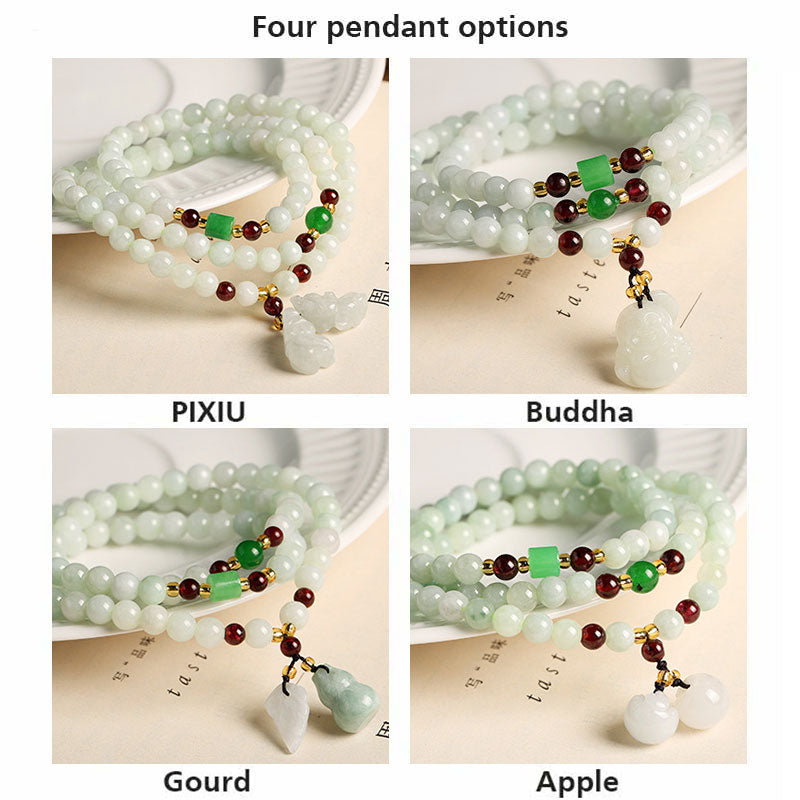Nimara Ritual Natural Jade Pixiu Buddha Abundance Bracelet