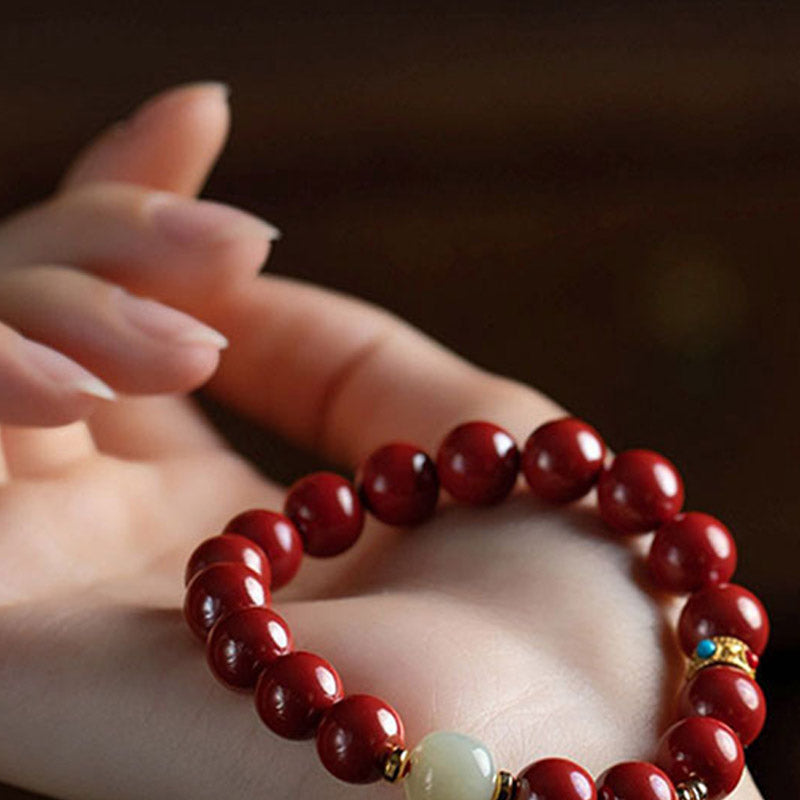 Nimara Ritual Cinnabar Jade Healing Protection Charm Bracelet