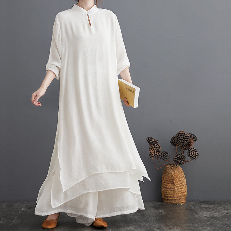 Nimara Ritual Simple Pattern Meditation Prayer Spiritual Zen Practice Yoga Clothing Women's Set