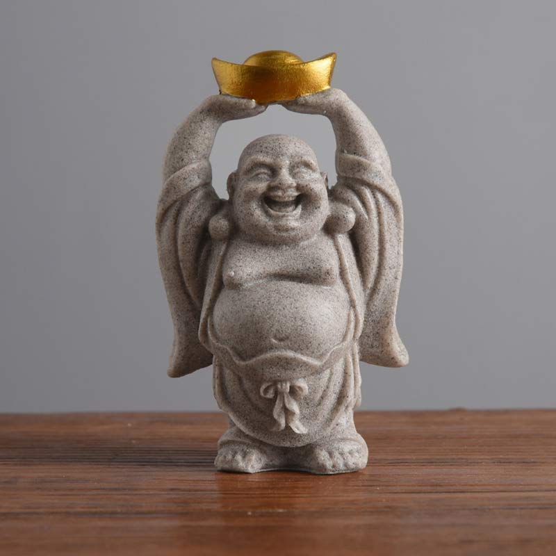Nimara Ritual Laughing Buddha Resin Statue Blessing Home Decoration