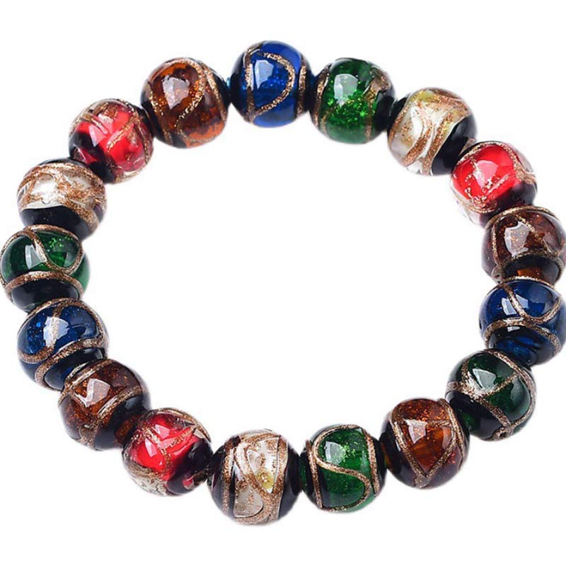 Nimara Ritual Colorful Liuli Glass Bead Luck Bracelet