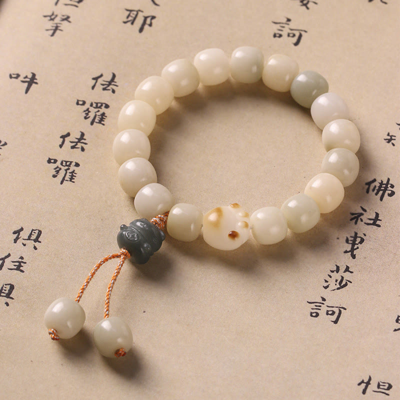 Nimara Ritual Lucky Cat Bodhi Seed Cat Paw Peace Bracelet
