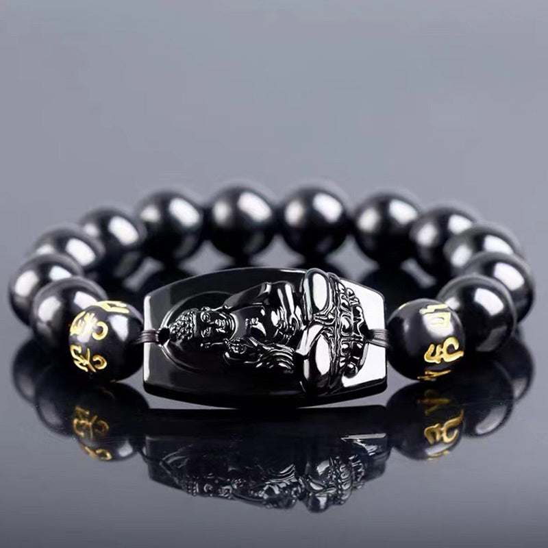 Nimara Ritual Chinese Zodiac Obsidian Protection Bracelet