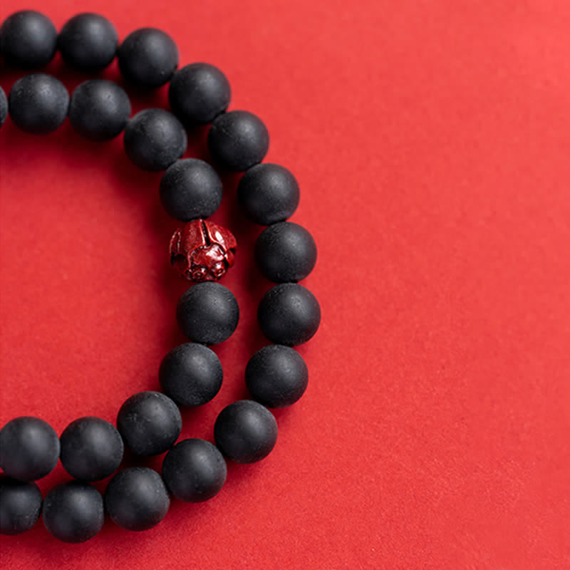 Nimara Ritual Tibetan Cypress Cinnabar Lotus Healing Bracelet