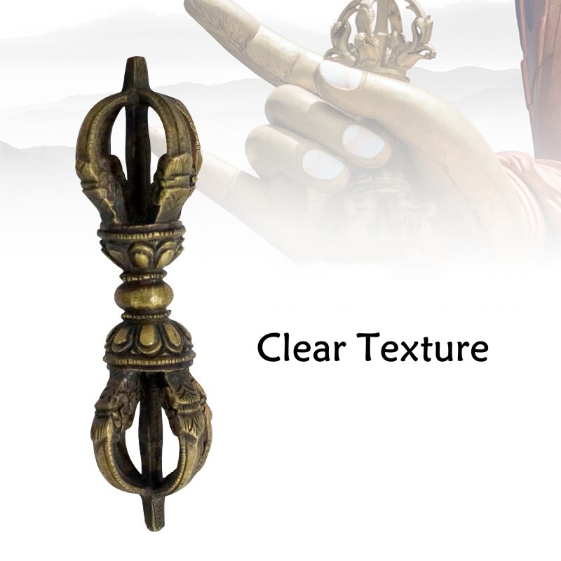 Nimara Ritual Handmade Nepal Five Prong Three Prong Vajra Dorje Strength Copper Decoration