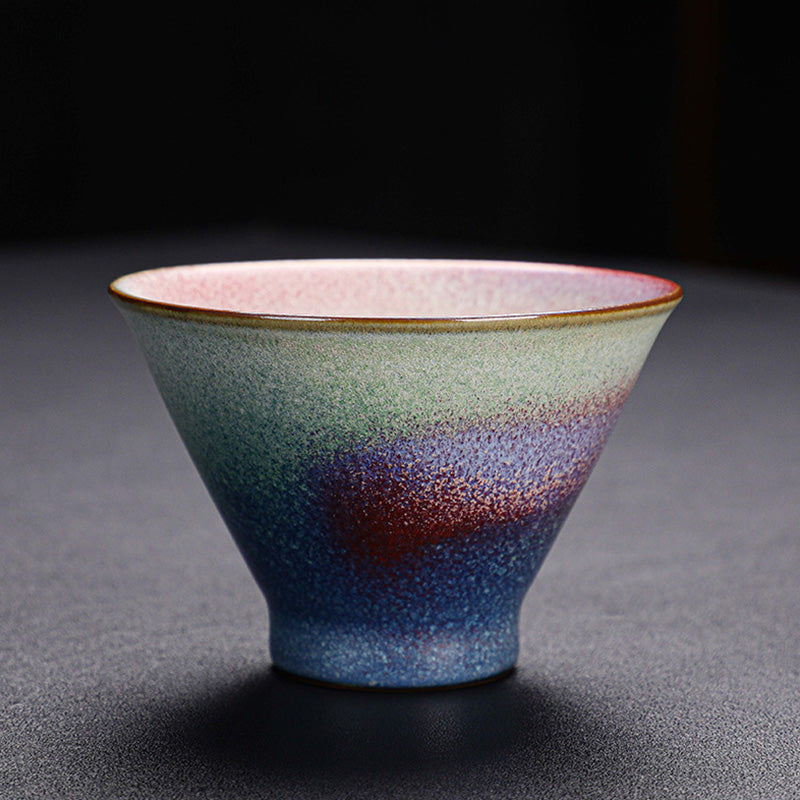 Nimara Ritual Retro Red Gradient Kiln Change Ceramic Teacup Kung Fu Tea Cup