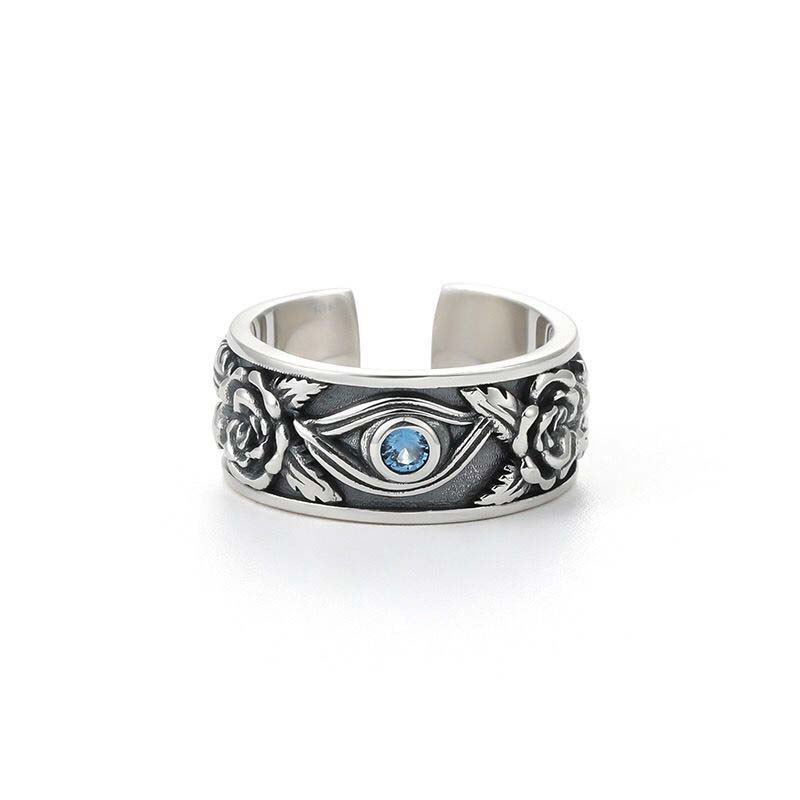Nimara Ritual Eye Of Horus Crystal Protection Adjustable Ring