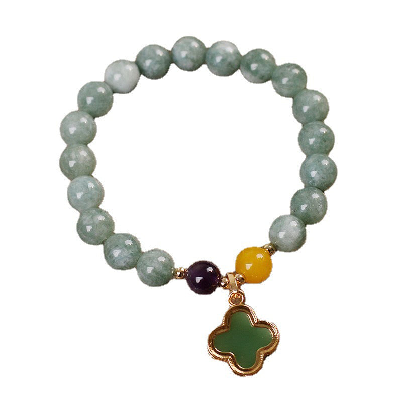 Nimara Ritual Jade Four Leaf Clover Luck Bracelet
