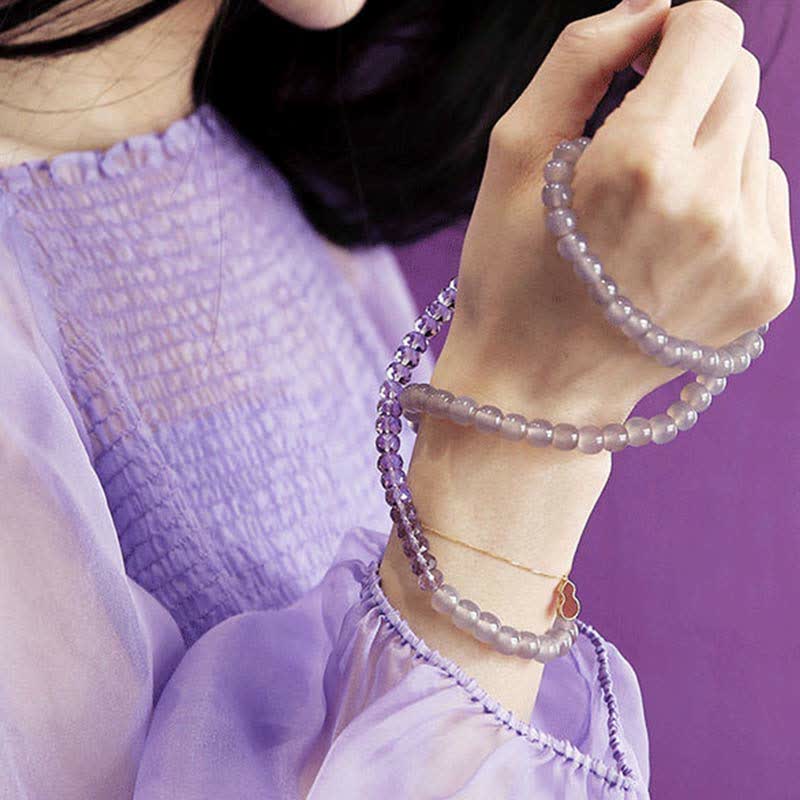 Nimara Ritual Natural Amethyst Crystal Meditation Healing Bracelet