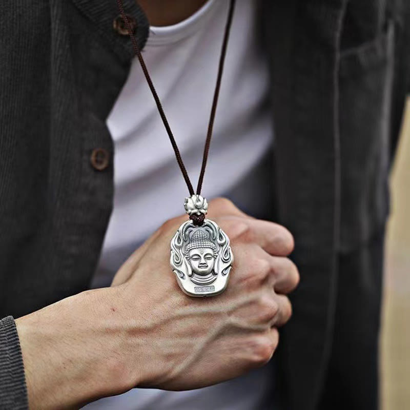 Nimara Ritual Chinese Zodiac Natal Buddha Om Mani Padme Hum Lotus Compassion Necklace Pendant