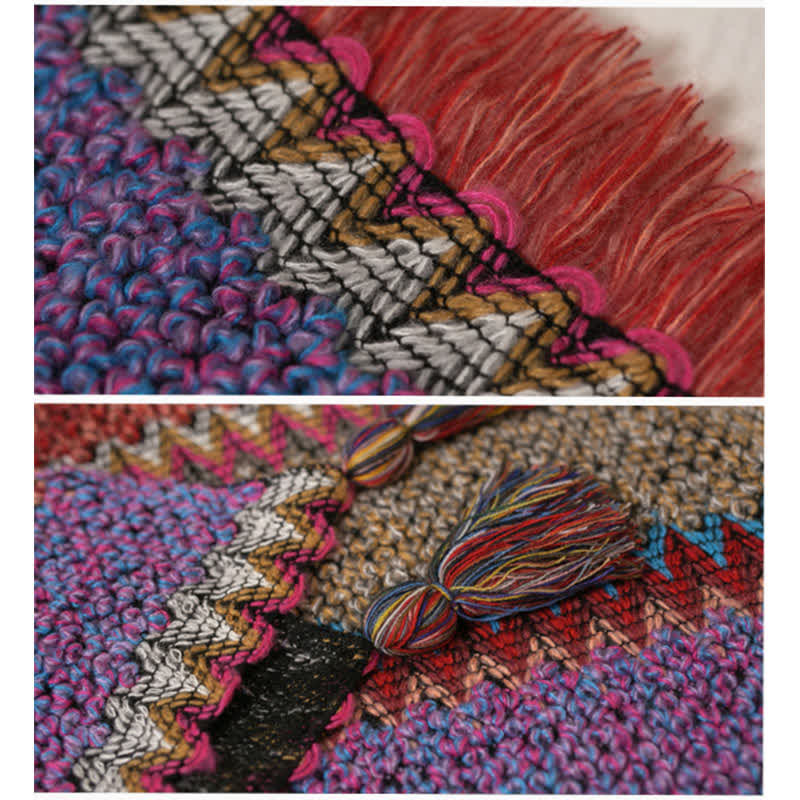 Nimara Ritual Tibetan Shawl Warm Cloak Tibetan Tassel Scarf