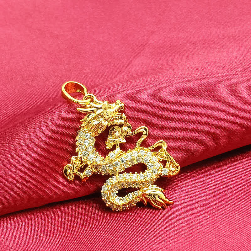 Nimara Ritual Gold Dragon Protection Necklace Pendant