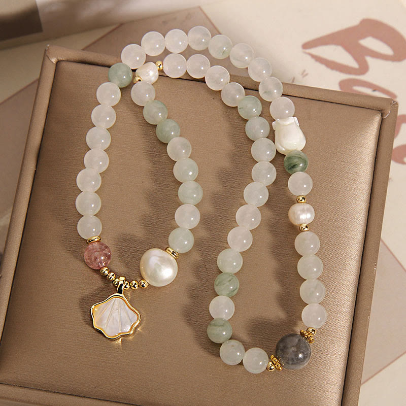 Nimara Ritual Double Layer Jade Shell Luck Bracelet
