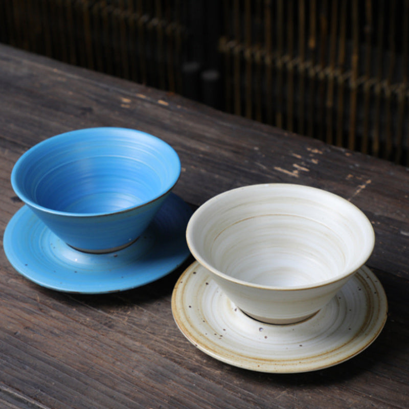 Nimara Ritual Planet Design Ceramic Coffee Mug Rough Pottery Tea Coffee Cup With Saucer
