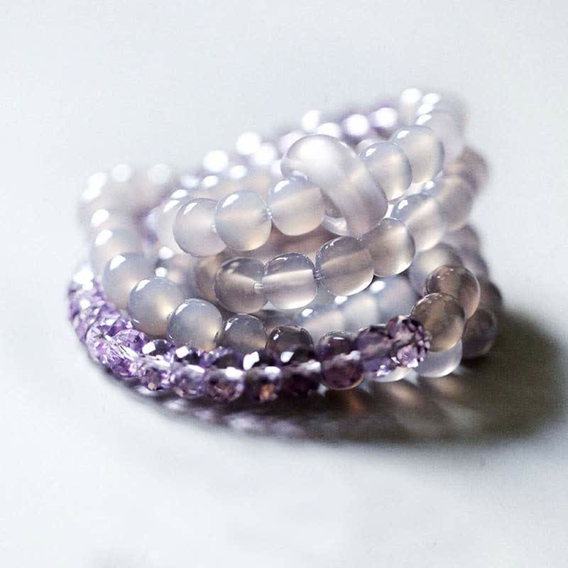 Nimara Ritual Natural Amethyst Crystal Meditation Healing Bracelet