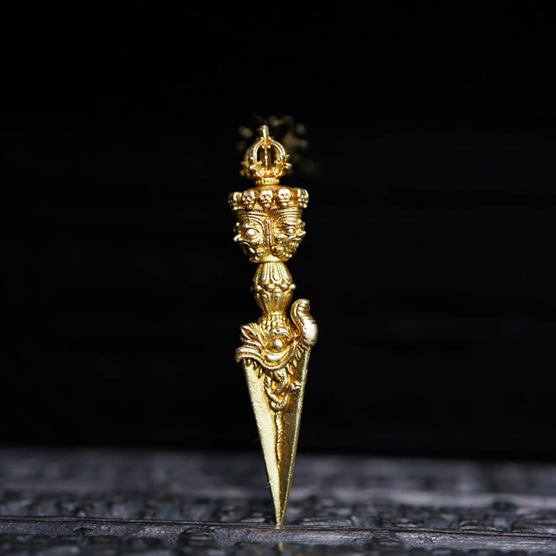Nimara Ritual Tibet Dorje Vajra Engraved Spiritual Power Pendant Hanging Decoration