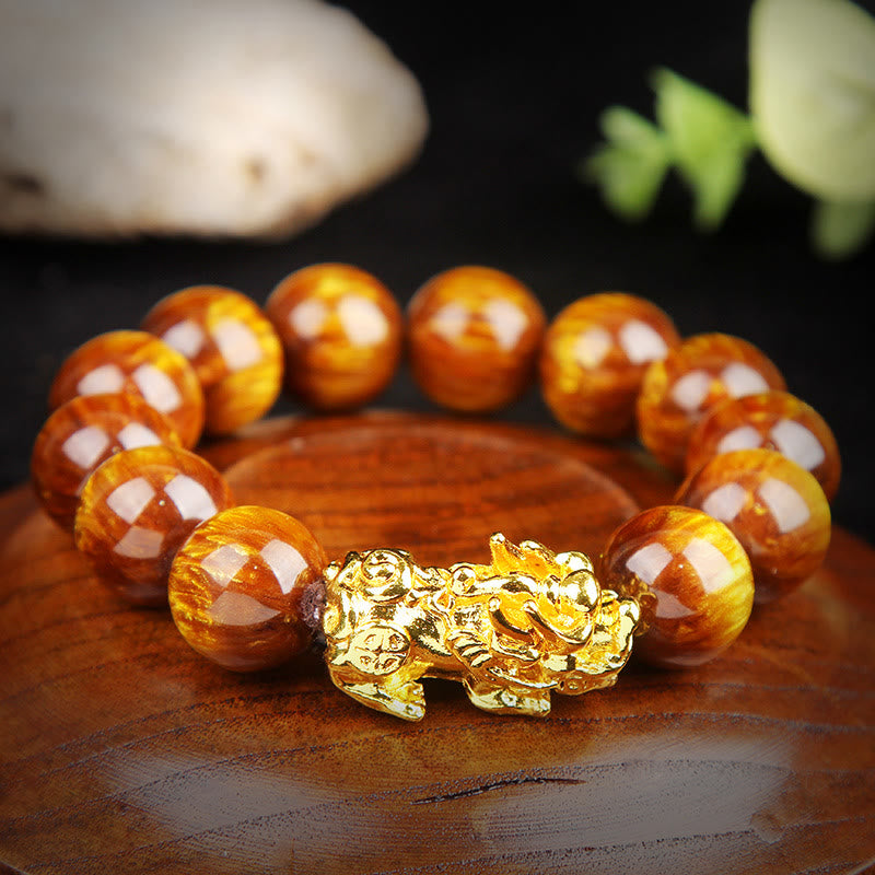 Nimara Ritual Lucky Golden Tiger Eye Abundant Pixiu Bracelet