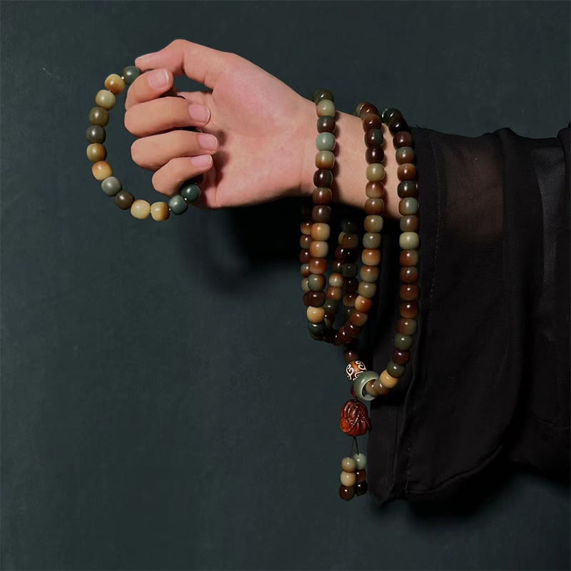 Nimara Ritual 108 Mala Beads Bodhi Seed Peace Wisdom Bracelet Wrist Mala Pocket Mala
