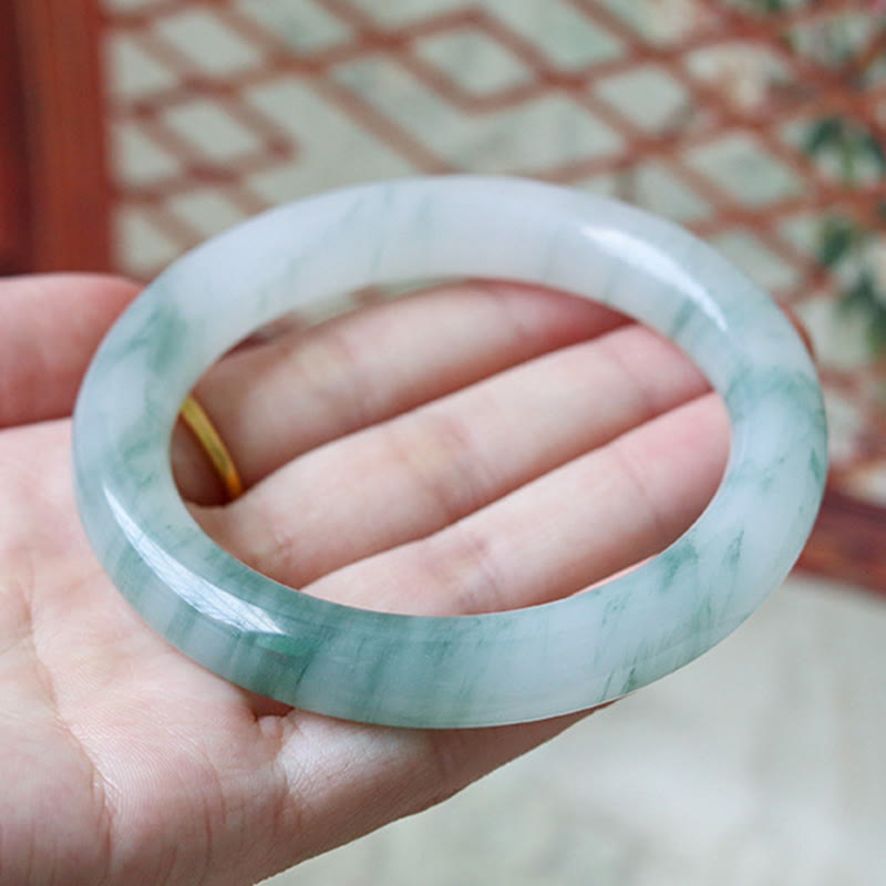 Nimara Ritual Natural Jade Luck Prosperity Bangle Bracelet