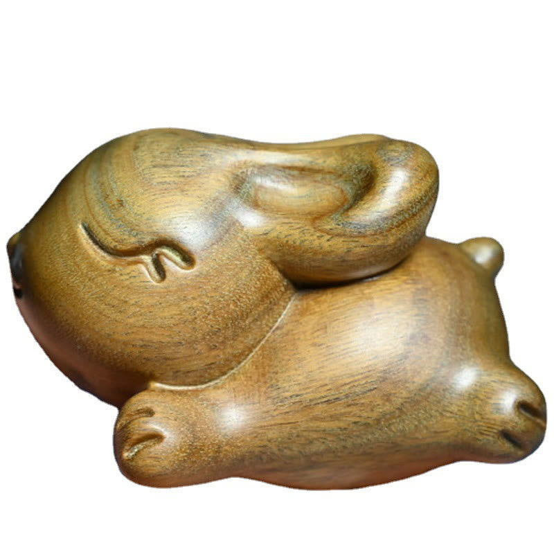 Nimara Ritual Green Sandalwood Small Mini Cute Rabbit Bunny Peace Decorations