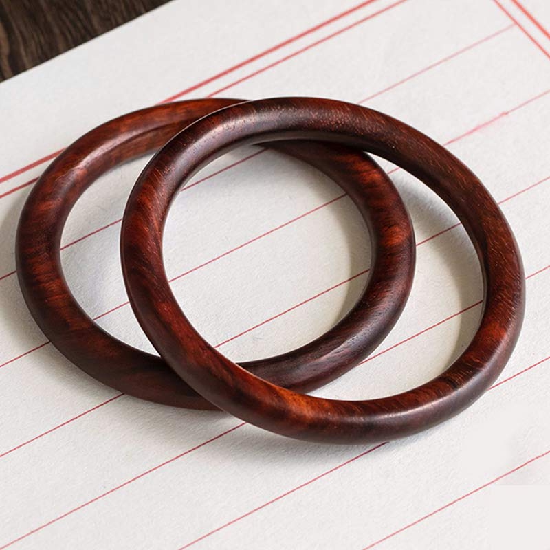 Nimara Ritual Tibetan Small Leaf Red Sandalwood Ebony Green Sandalwood Protection Bracelet Bangle