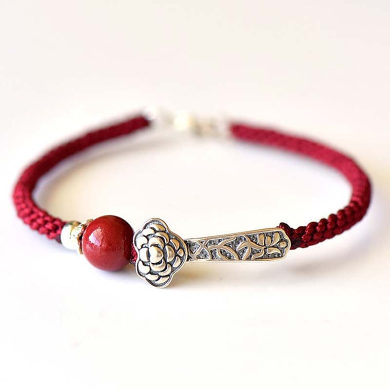Nimara Ritual 925 Sterling Silver Cinnabar Blessing String Bracelet