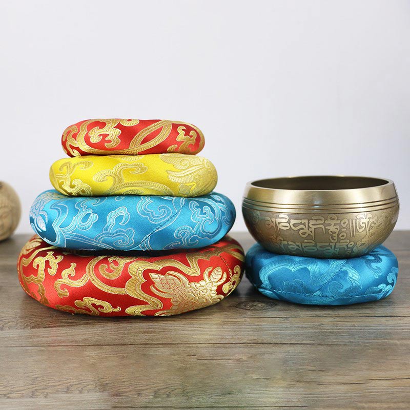 Nimara Ritual Tibetan Singing Bowl Handcraft Cushion Decoration