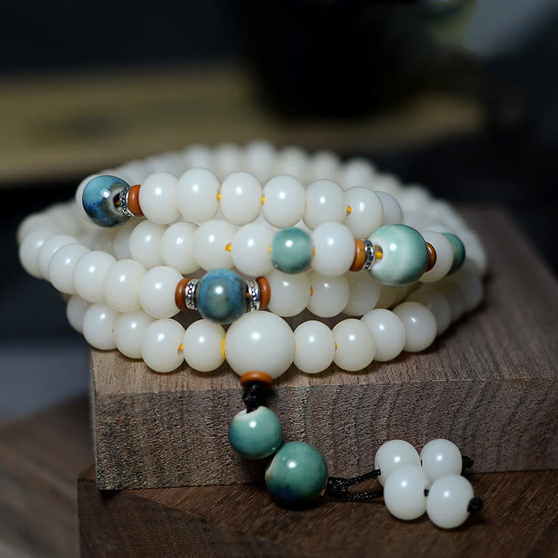 Nimara Ritual 108 Mala Beads Bodhi Seed Keep Away Evil Spirits Calm Bracelet