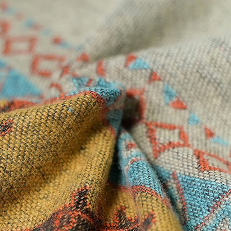 Nimara Ritual Tibetan Shawl Diamond Pattern Winter Warm Cloak Scarf