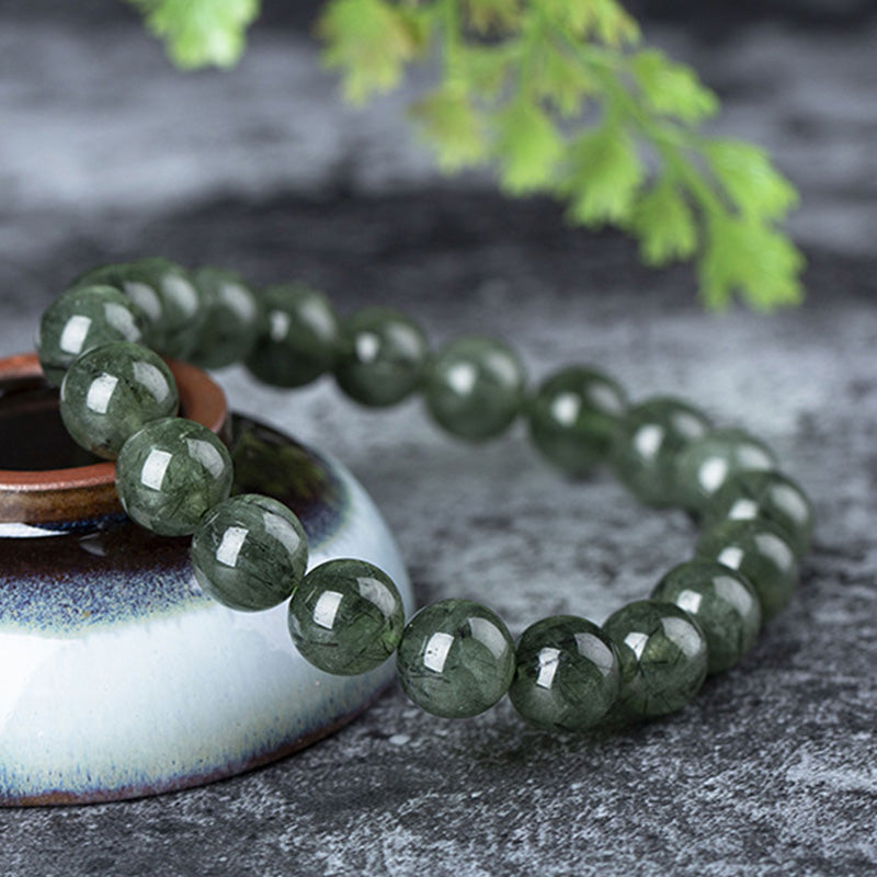 Nimara Ritual Natural Green Crystal Blessing Wealth Bracelet