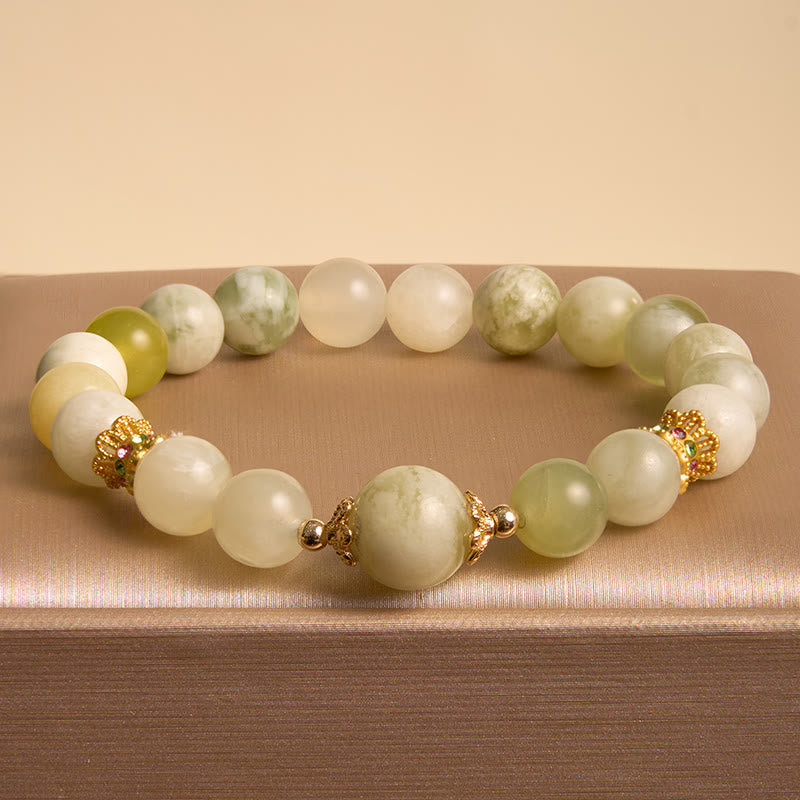 Nimara Ritual Green Grape Color Jade Abundance Bracelet