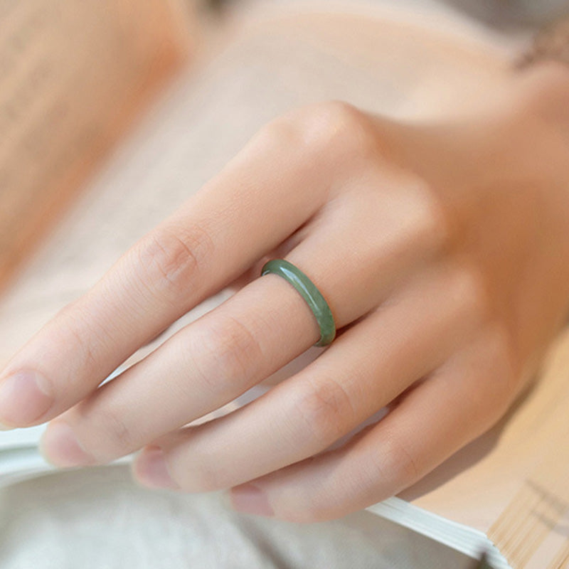 Nimara Ritual Natural Jade Prosperity Abundance Ring