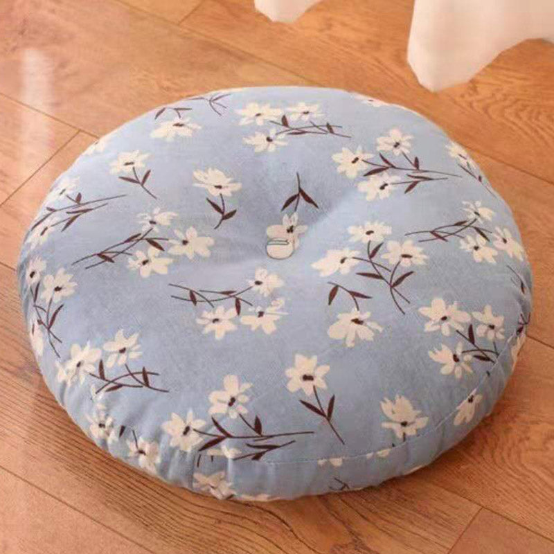 Nimara Ritual Lotus Simple Pattern Linen Meditation Seat Cushion Home Living Room Decoration