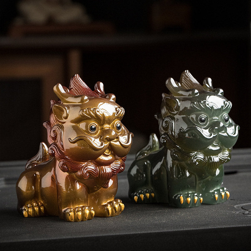 Nimara Ritual Color Changing Small PiXiu Resin Tea Pet Wealth Home Figurine Decoration