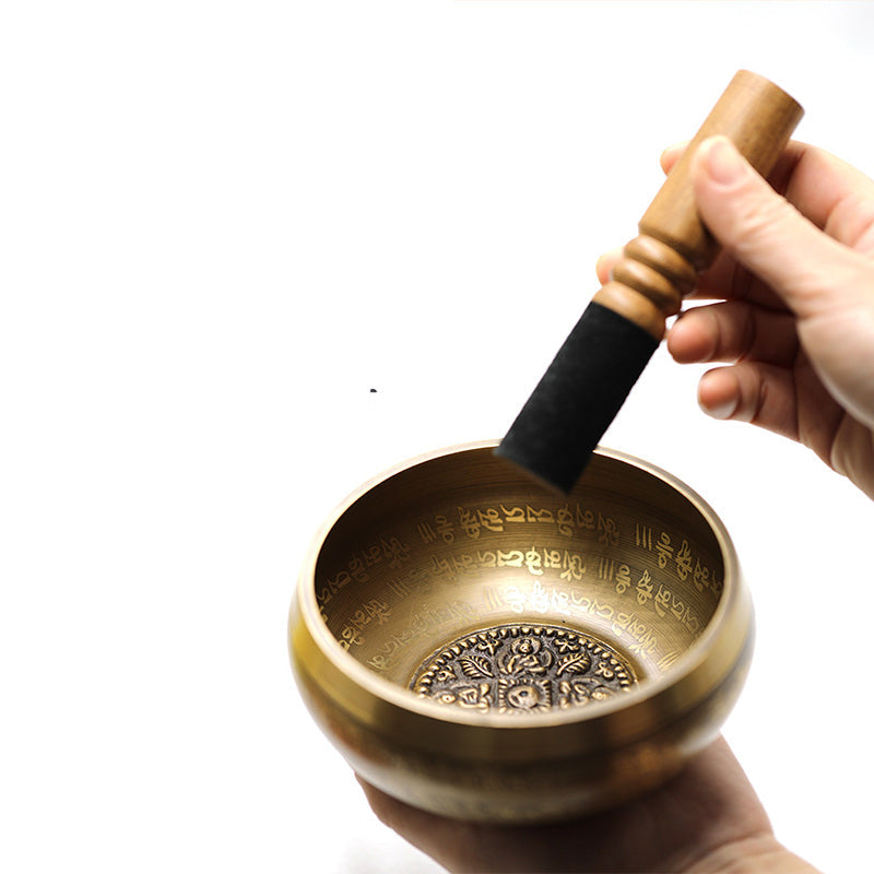 Nimara Ritual Tibetan Sound Bowl Handcrafted for Yoga Mindfulness and Meditation Singing Bowl Set