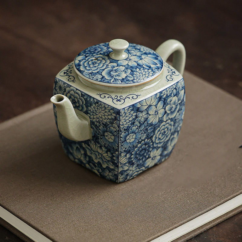 Nimara Ritual Blue and White Porcelain Chinese Gongfu Tea Ceramic Kung Fu Teapot Cup Tea Filter Canister